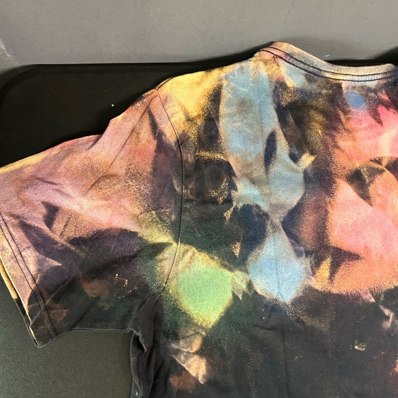 Men’s 2X Bleached Dyed  T Shirt Abstract Colorful Grunge Skater Graffiti‎ Artsy - Picture 8 of 15